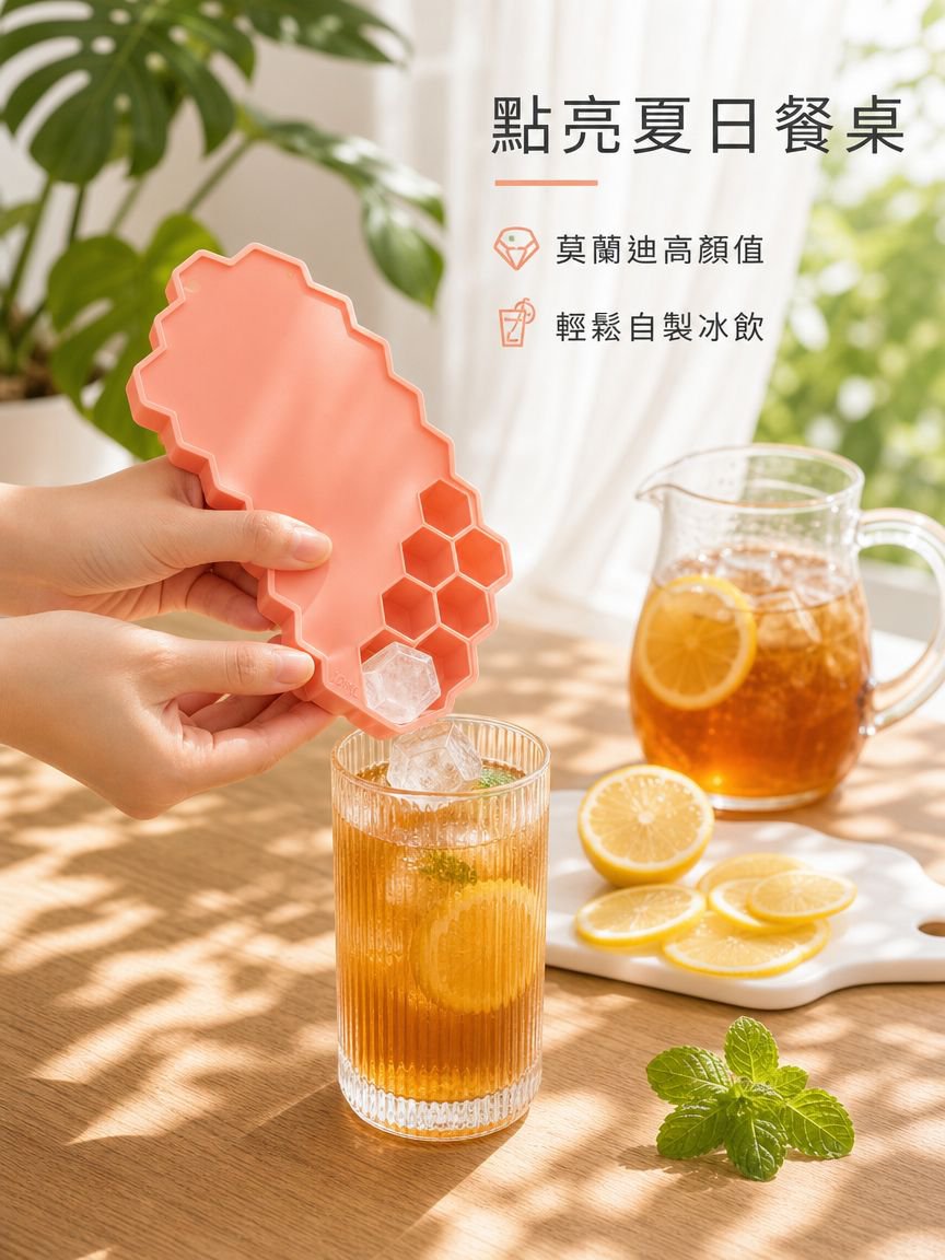 蜂窩矽膠製冰盒37格冰塊模具