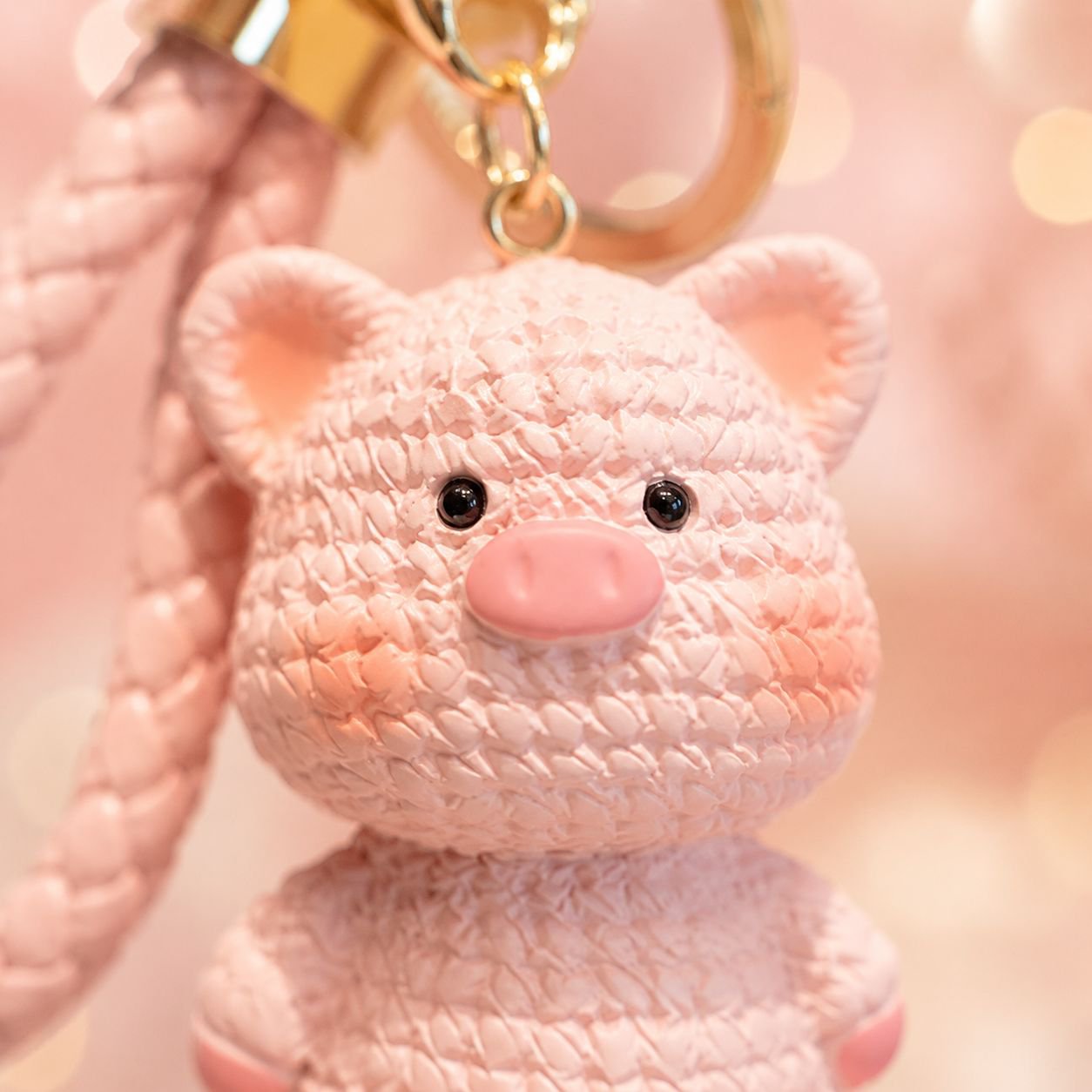 Colgante de cerdito tierno como accesorio de coche