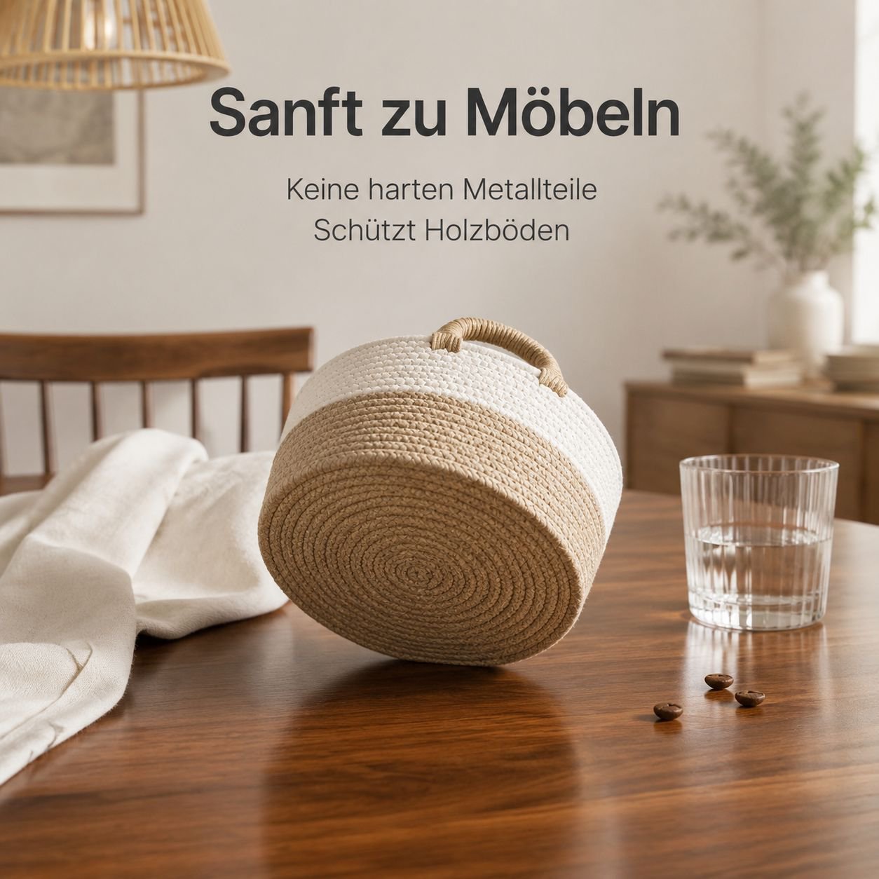 Schlichter Aufbewahrungskorb aus Baumwollseil