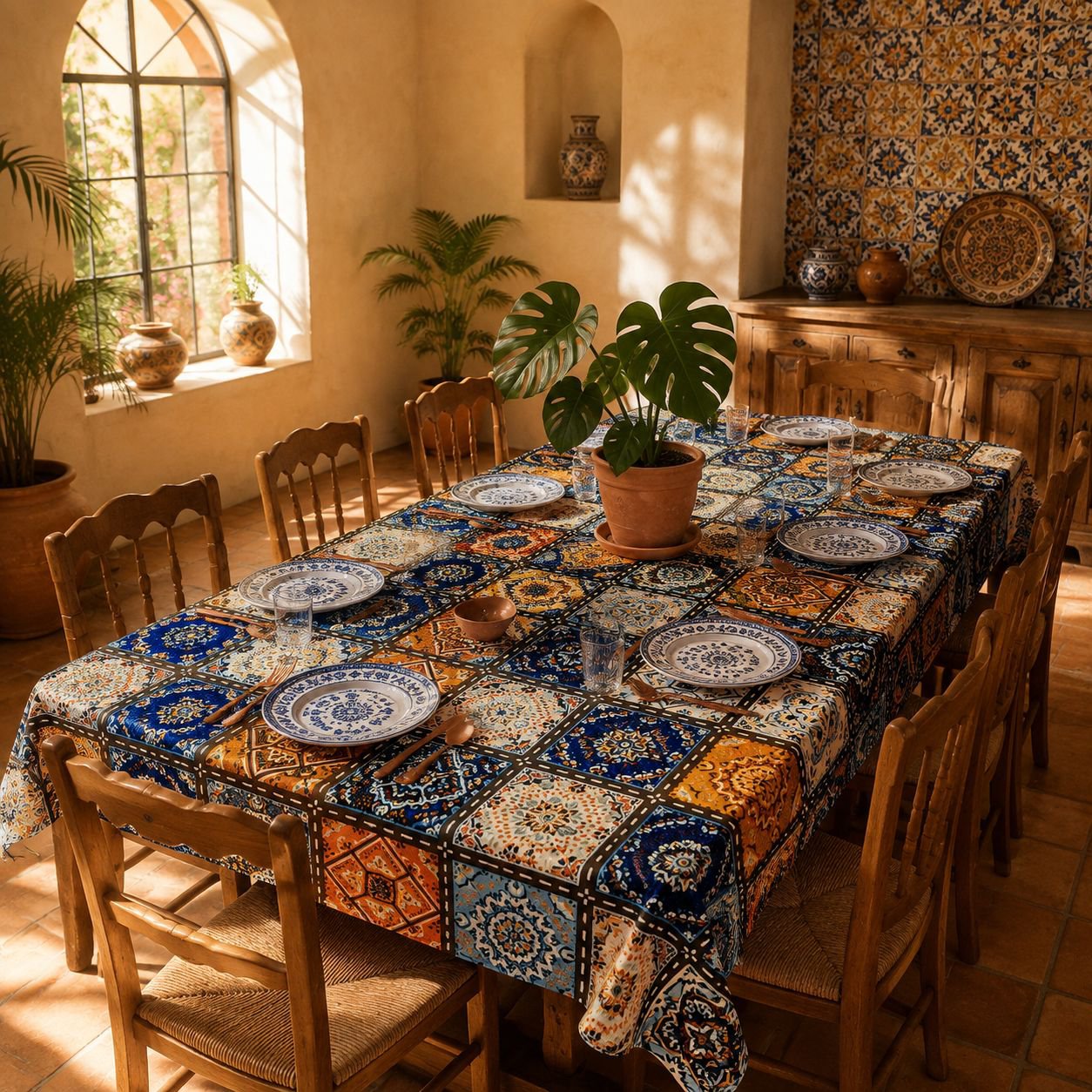Mantel de mesa bohemio rectangular