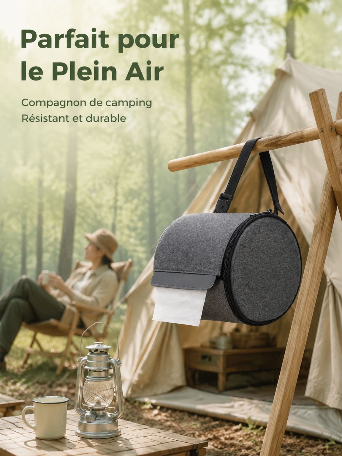Sac à papier toilette portable et imperméable, idéal pour voiture et camping