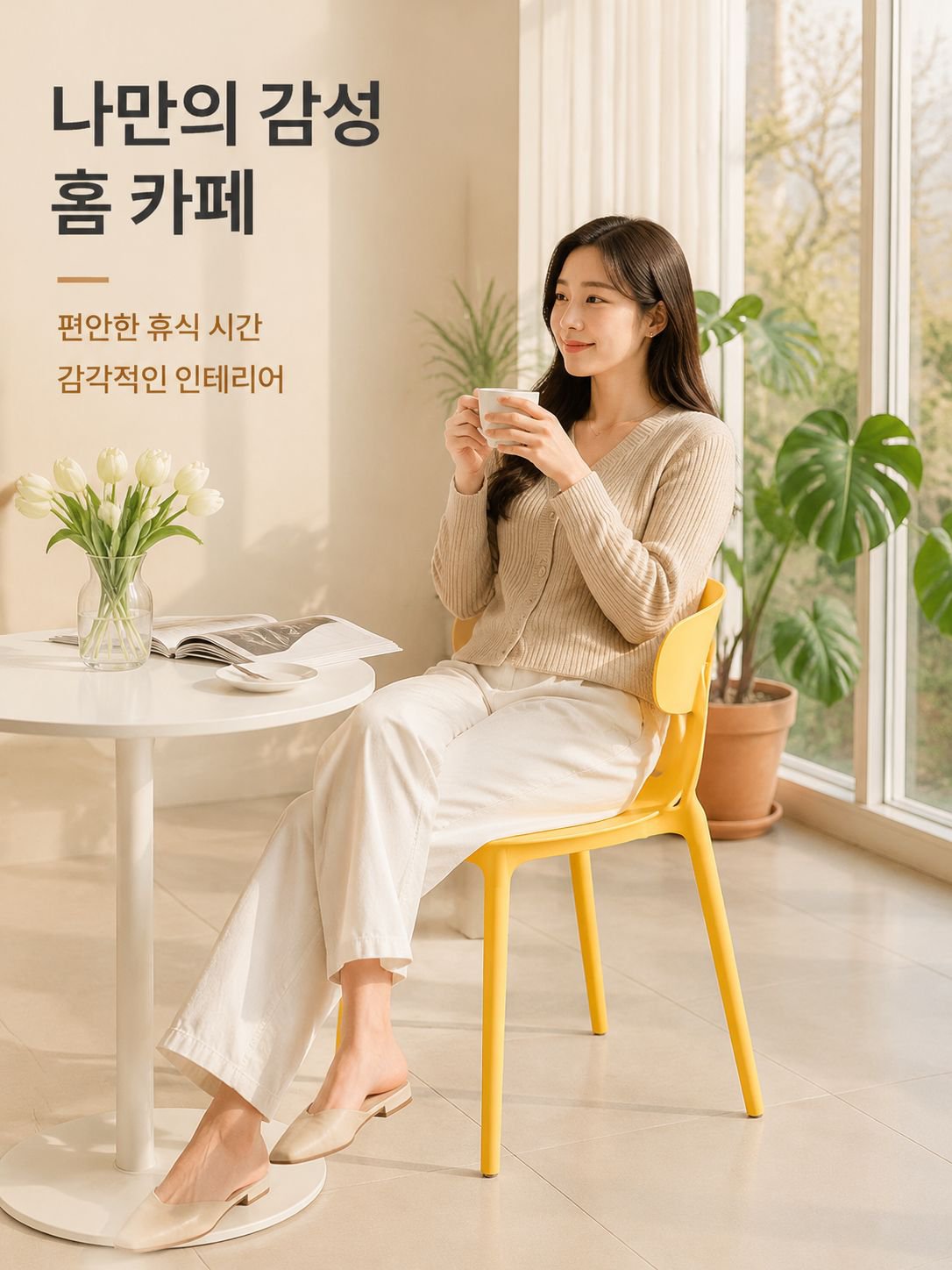 두꺼운 등받이 플라스틱 의자 가정용 휴게용 의자
