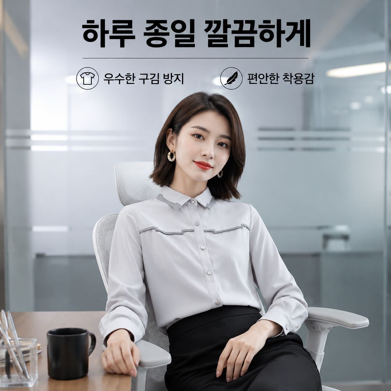 여성용 쉬폰 셔츠 긴팔 봄가을 신상 패션 블라우스