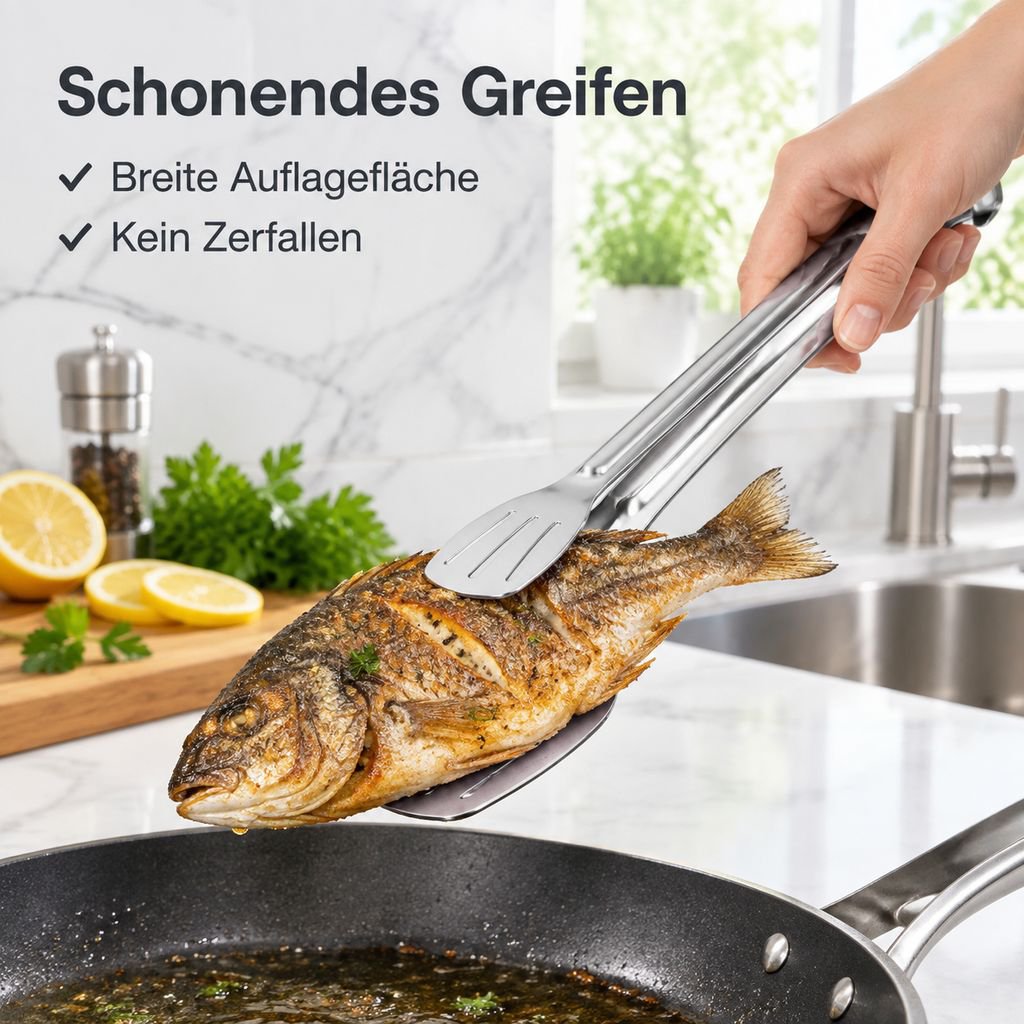 Edelstahl Grillzange & Servierzange Multifunktionale Steakzange Küchenzange