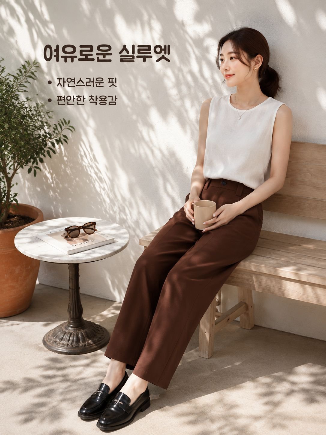 허리밴딩 루즈핏 슬림구제 9부 벌룬팬츠