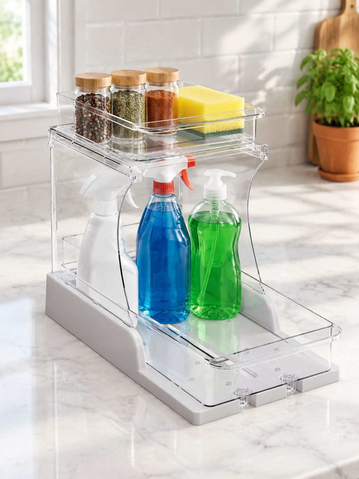 2-Tier Pull-Out Multipurpose Organizer