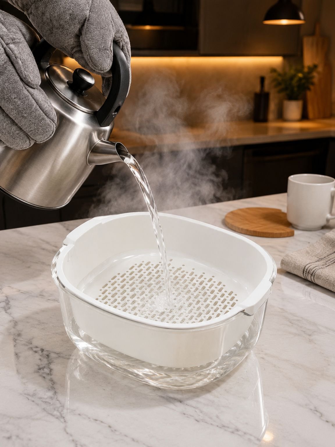 Hochwertige Küchenspüle mit Armatur