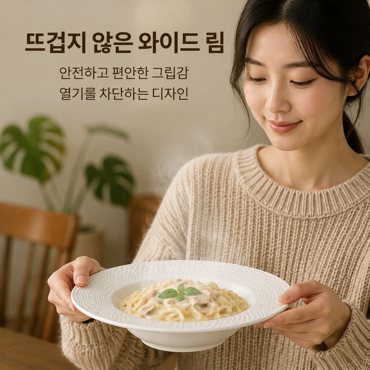 밀짚모자 디자인의 흰색 세라믹 샐러드 볼