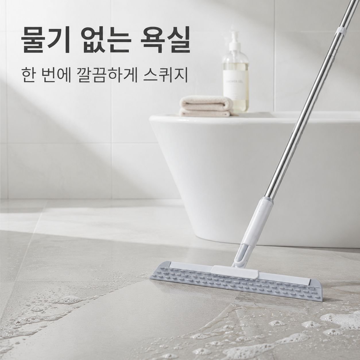바닥 물기 제거기 건습겸용 매직 빗자루 욕실 화장실 유리 스퀴지
