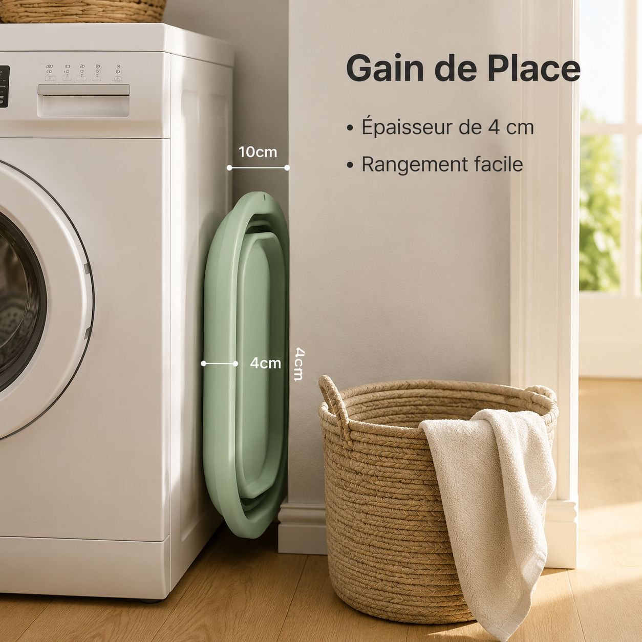 Bassin de lavage pliable portable