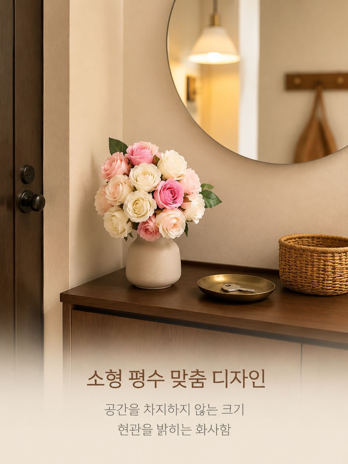 홈 장식용 미니 로즈 인조 부케