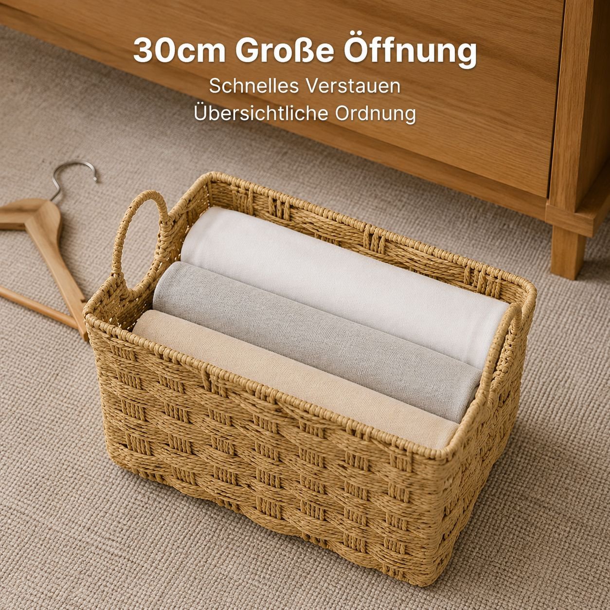 Handgefertigter Aufbewahrungskorb für den Schreibtisch