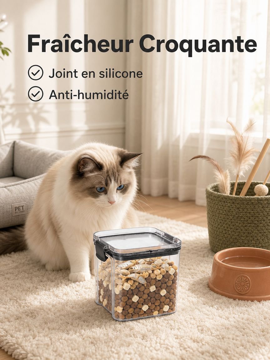 Boîte de conservation multifonction pour friandises et céréales