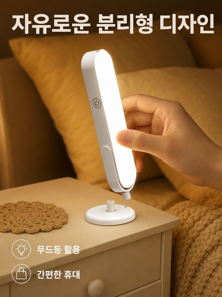데스크탑 자석 기숙사 눈보호 LED 스탠드