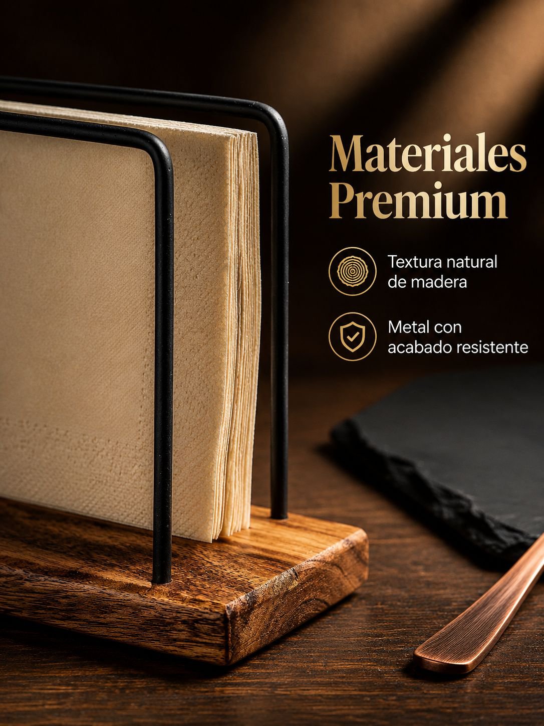 Base de madera para portar pañuelos