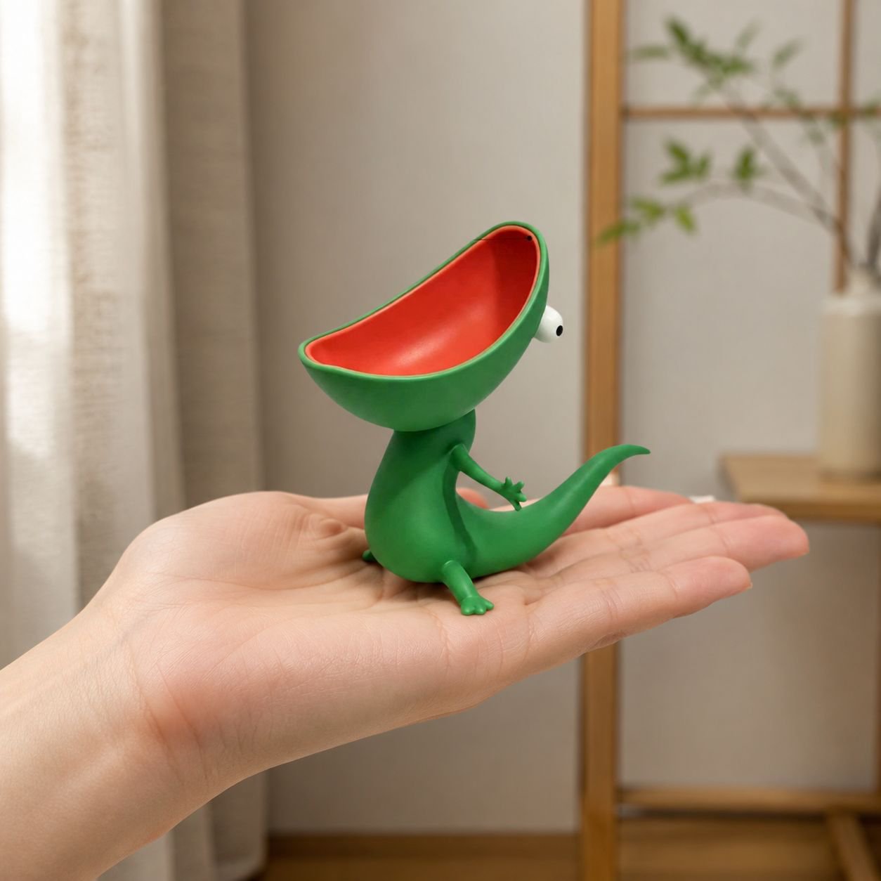 石鹸を載せたトカゲ型ソープディッシュ