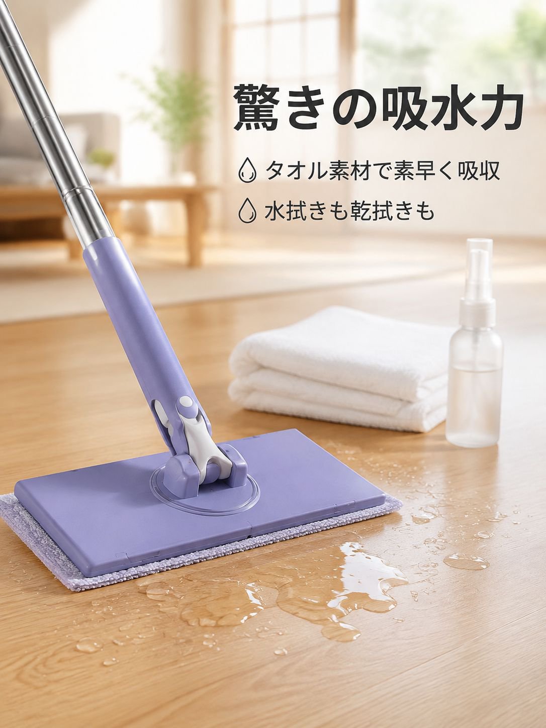 フェイスタオル 小型モップ