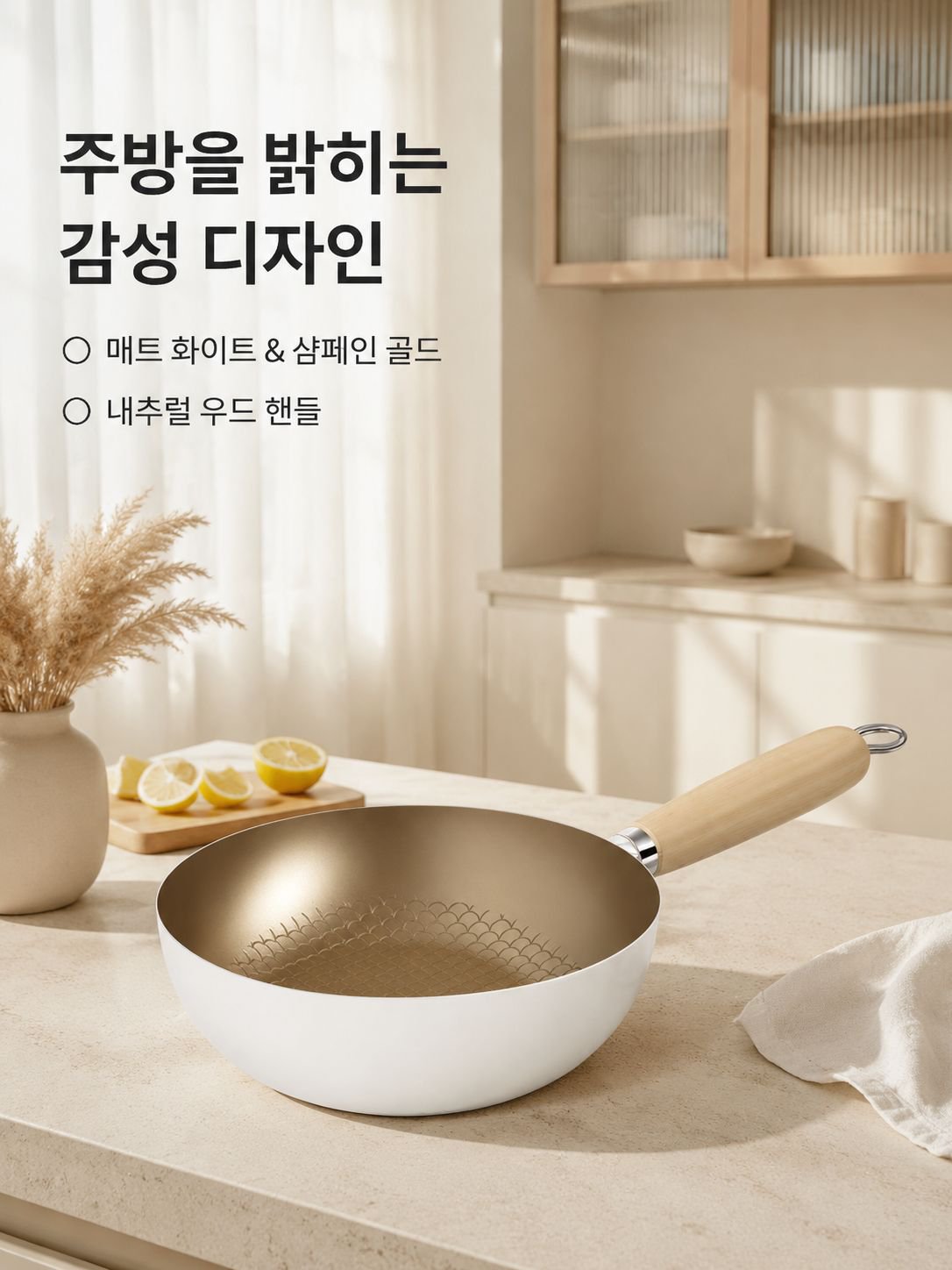 화이트 세라믹 노스틱 프라이팬
