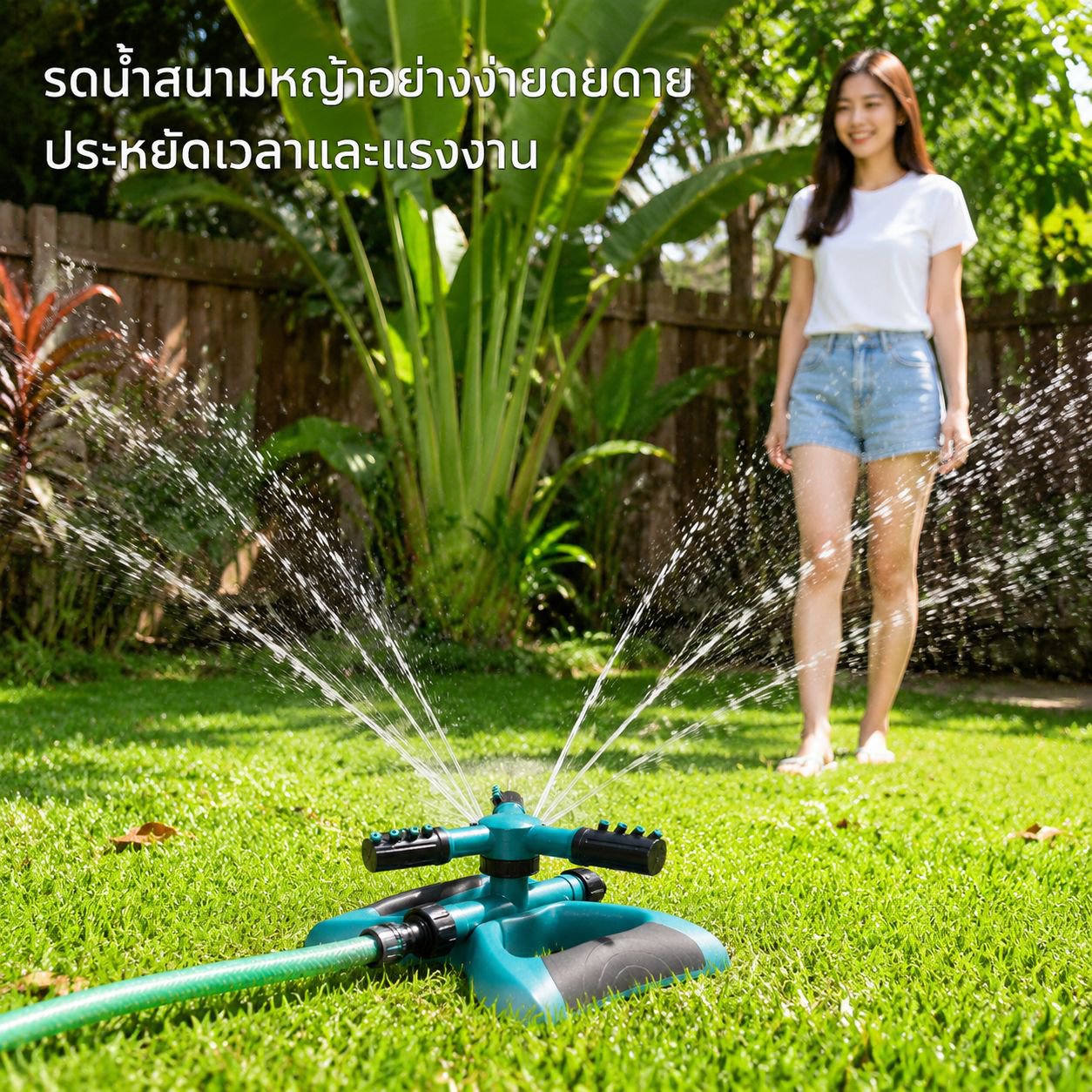 ระบบสปริงเกลอร์เคลื่อนที่สำหรับสวนและสนามหญ้า