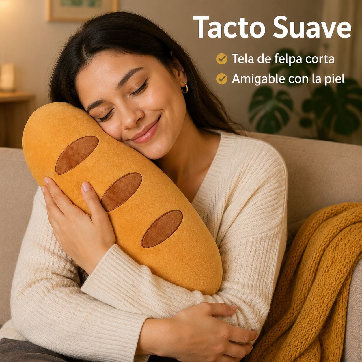 Almohada de baguette simulada