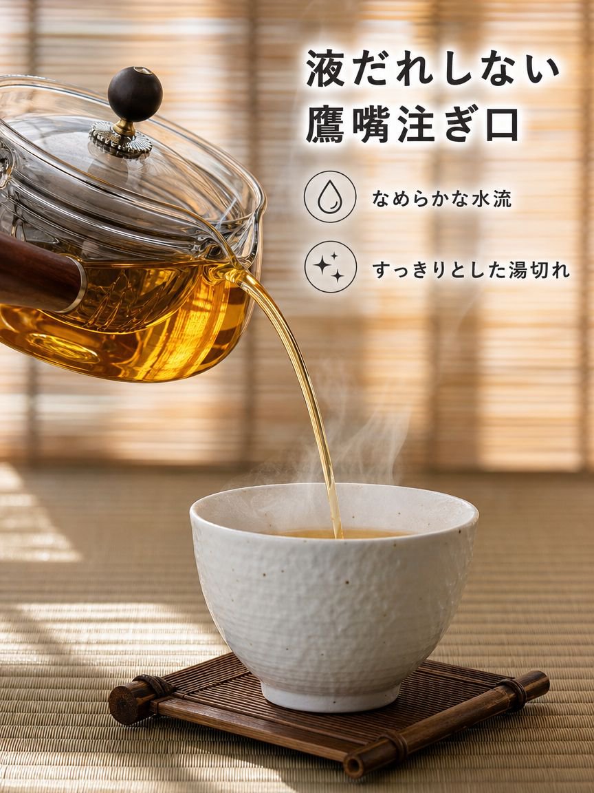 回転式ガラスティーポット