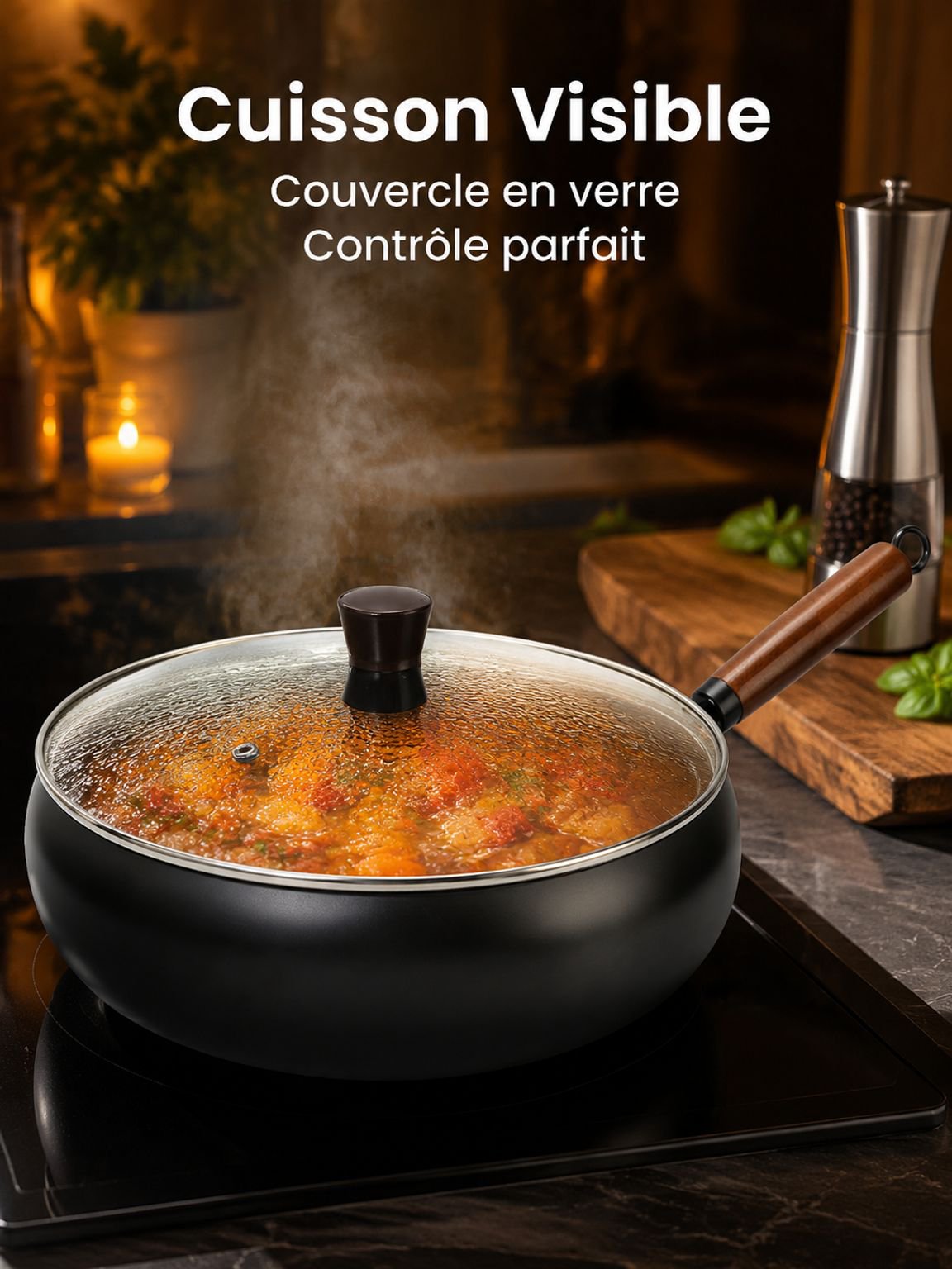 Casserole en fonte multifonction pour la maison