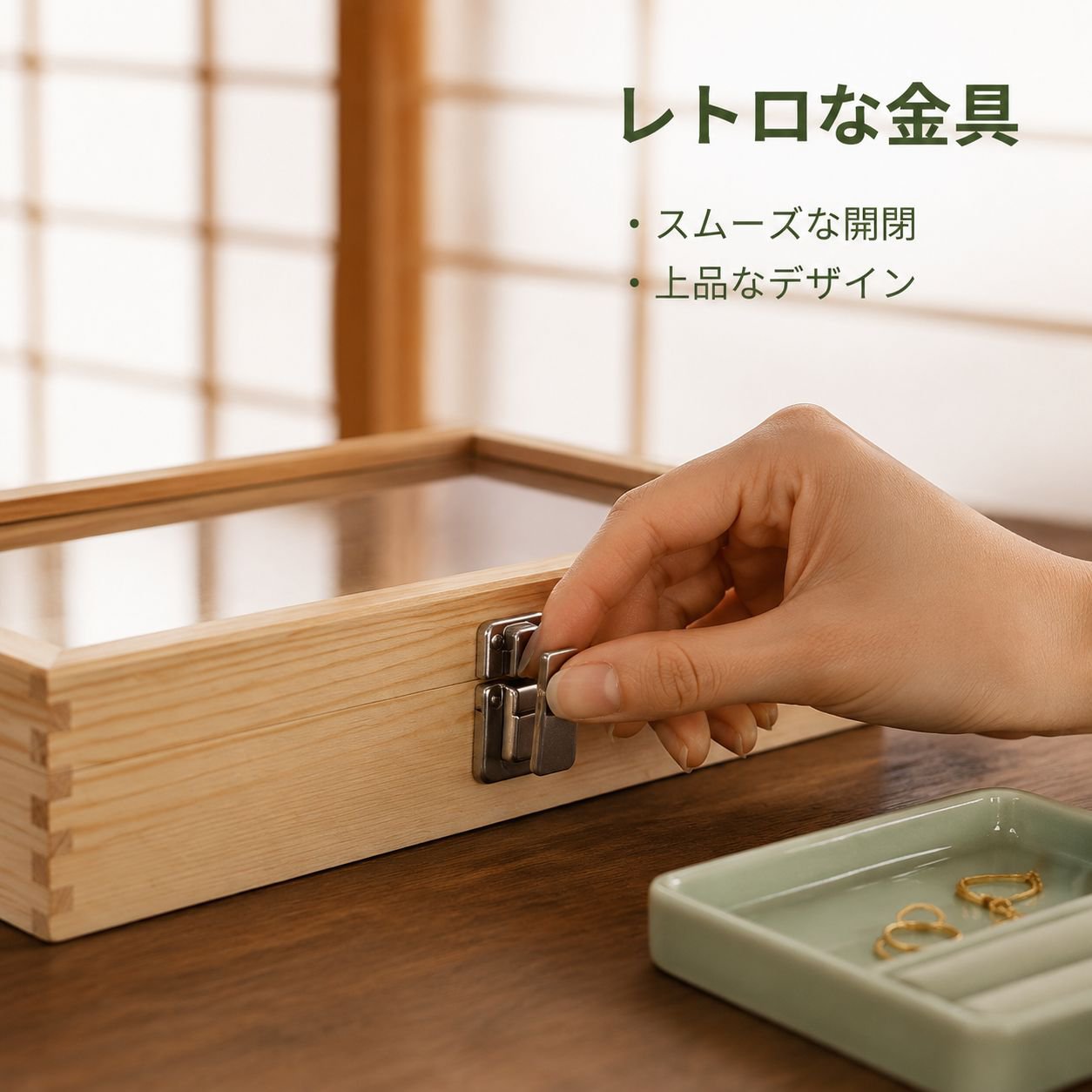 透明長方形木箱お土産箱木製収納ケース展示アクセサリーケースお土産箱木箱展示ケース