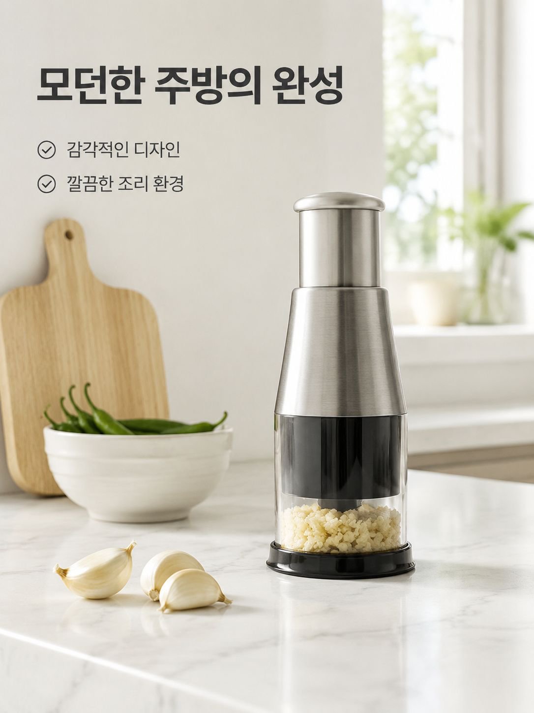 다기능 주방용 마늘 다지기