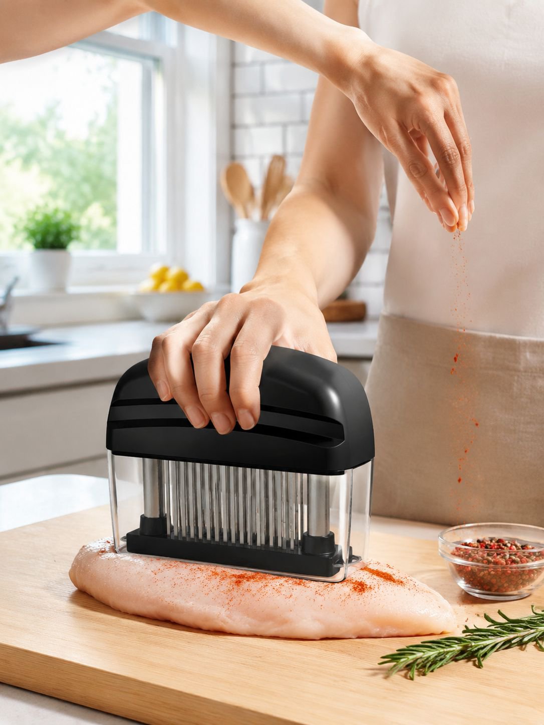 Accesorio de cocina para marinar carne fácilmente