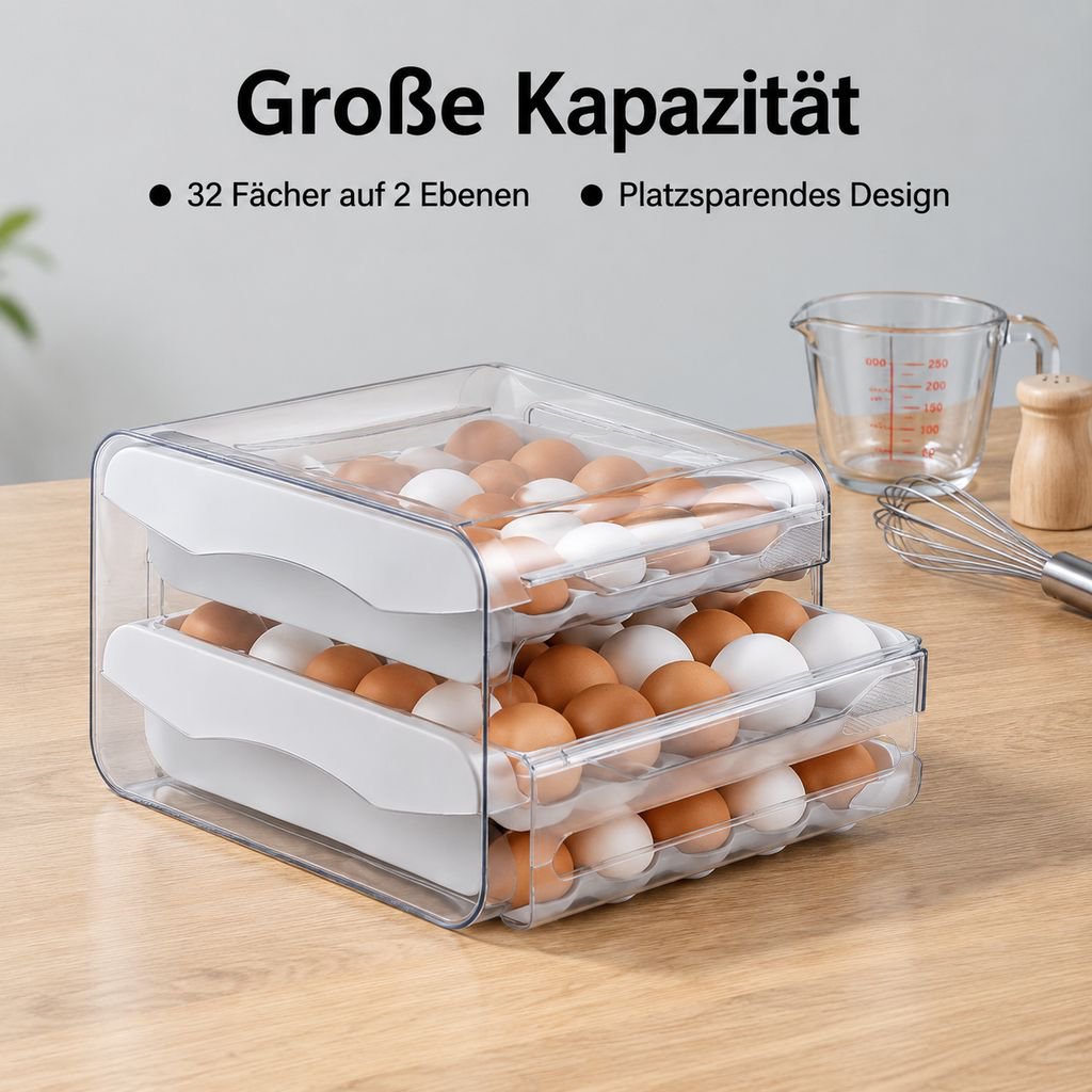 PET-Eierbox mit 32 Fächern