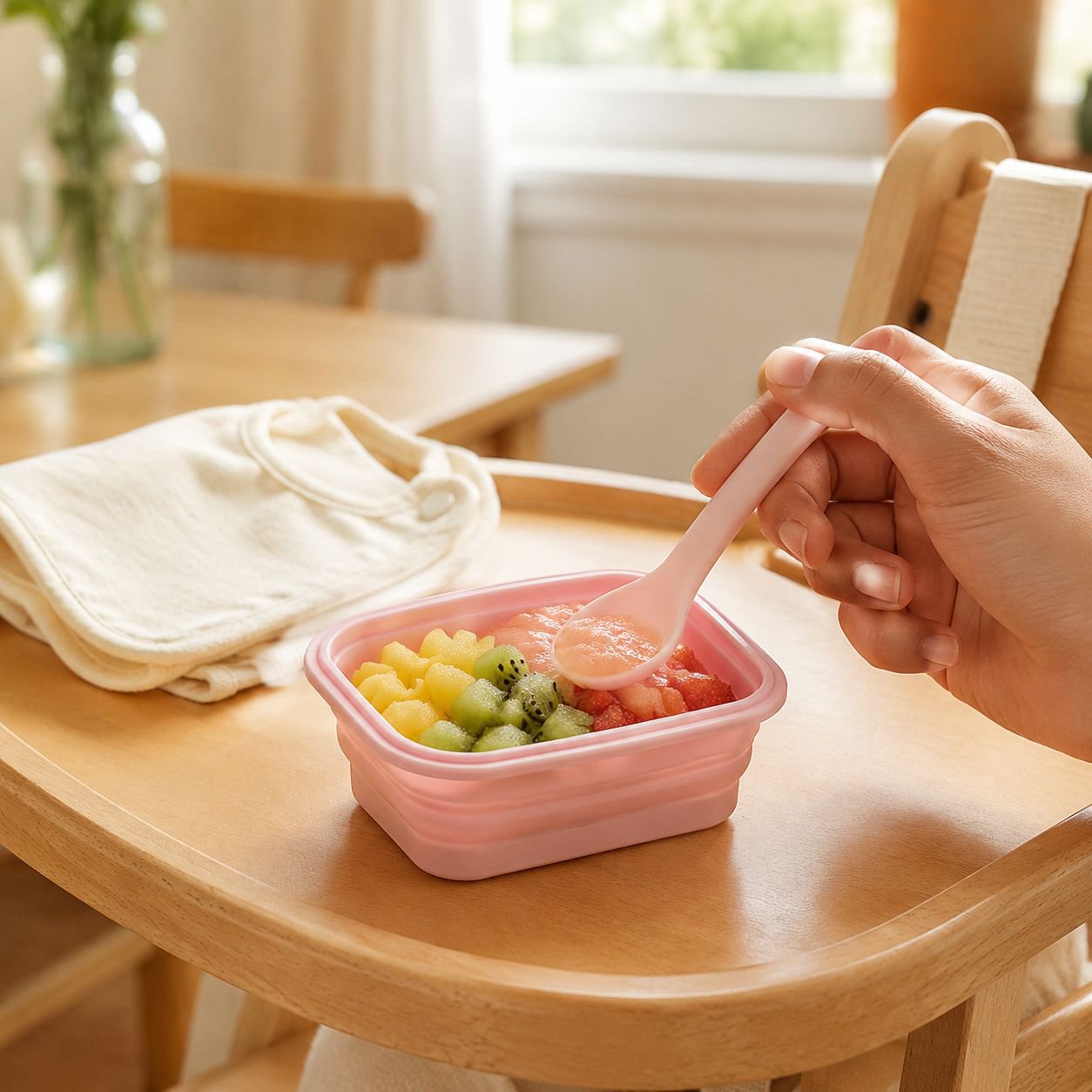Microwave and dishwasher safe foldable food container