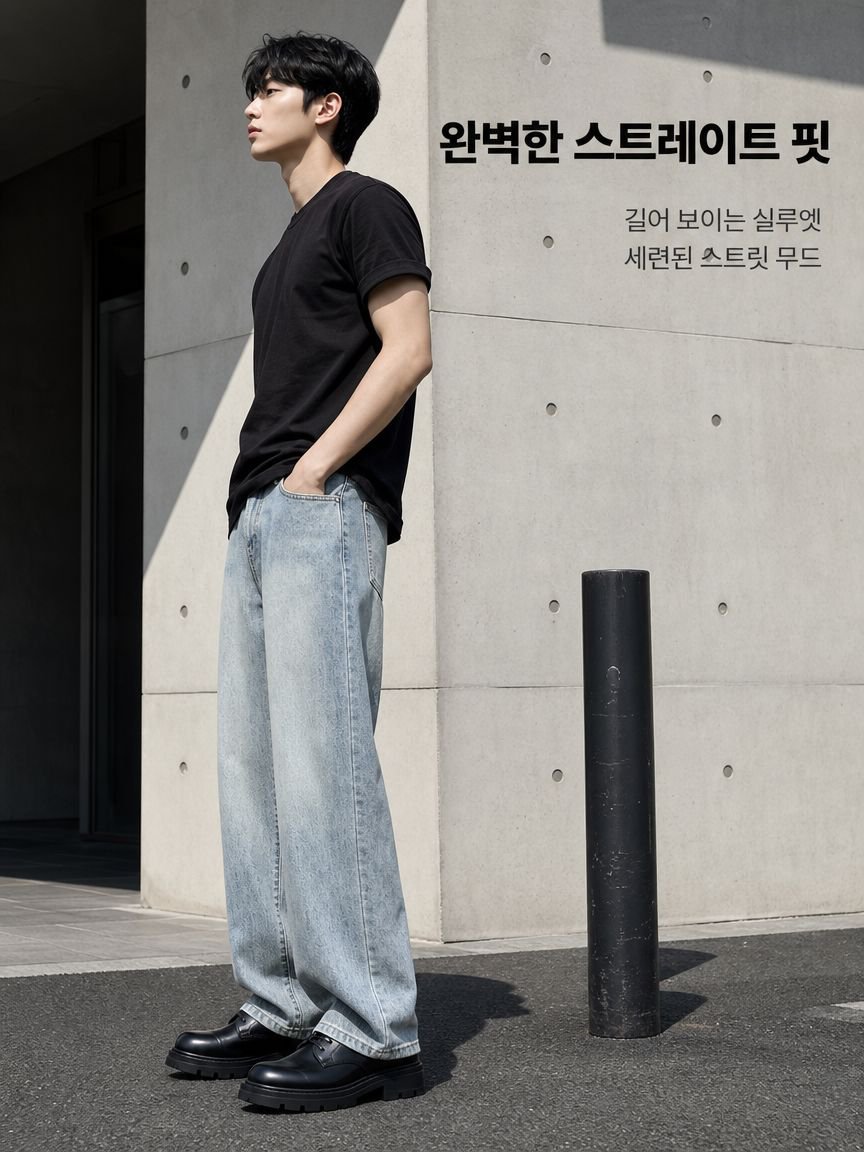  남성복 #여름 얇은 아이스진 남성 패션 미국 브랜드 하이스트릿 캐주얼 롱 팬츠
