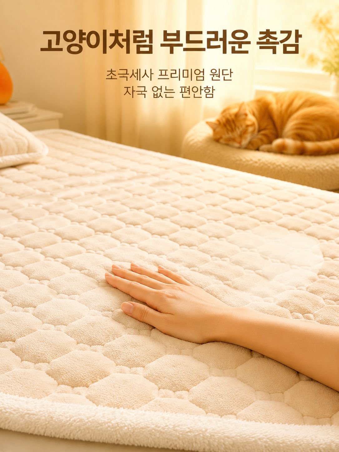 도톰하고 따뜻한 밀크벨벳 매트리스