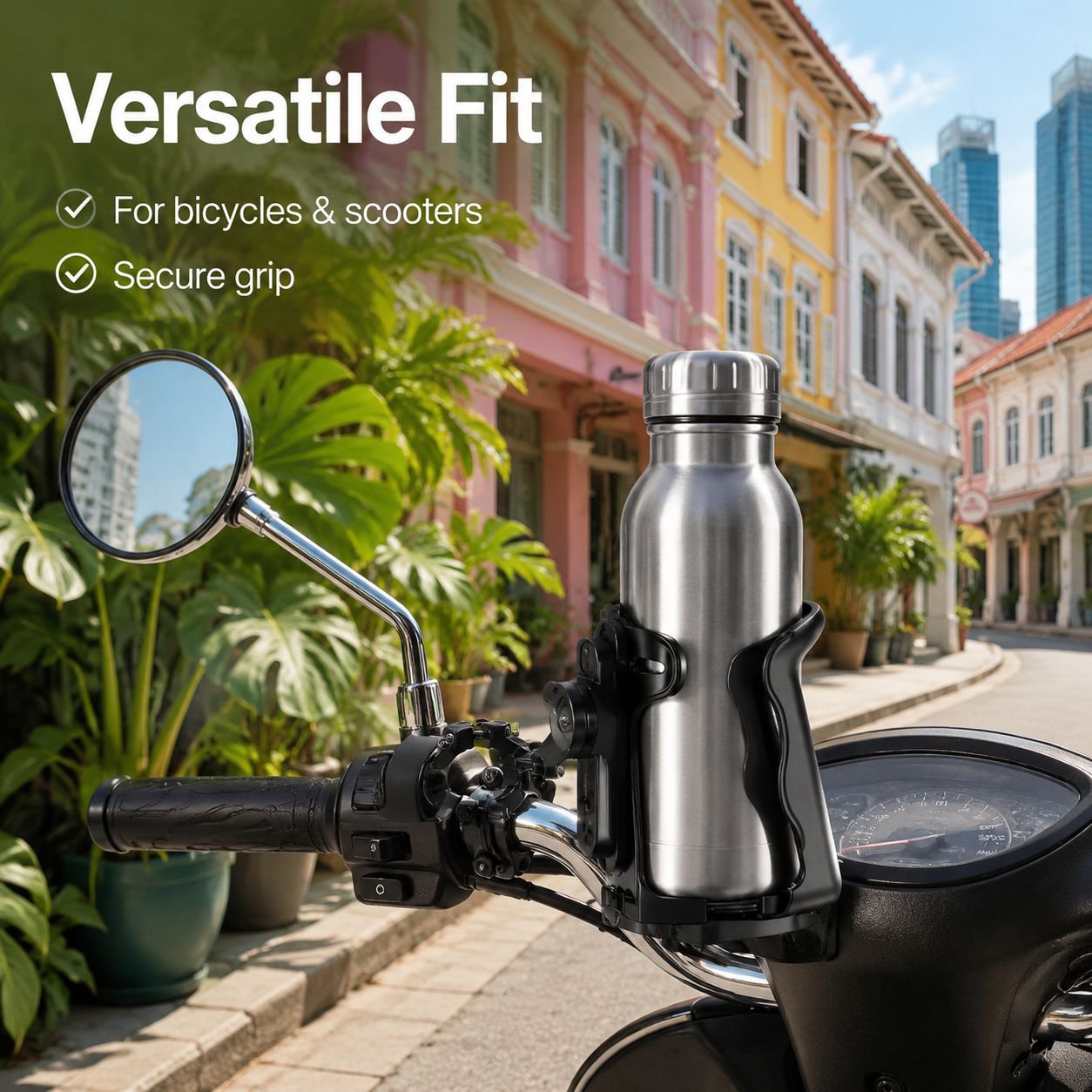 Motorcycle Bicycle Cage Cup Holder Mount