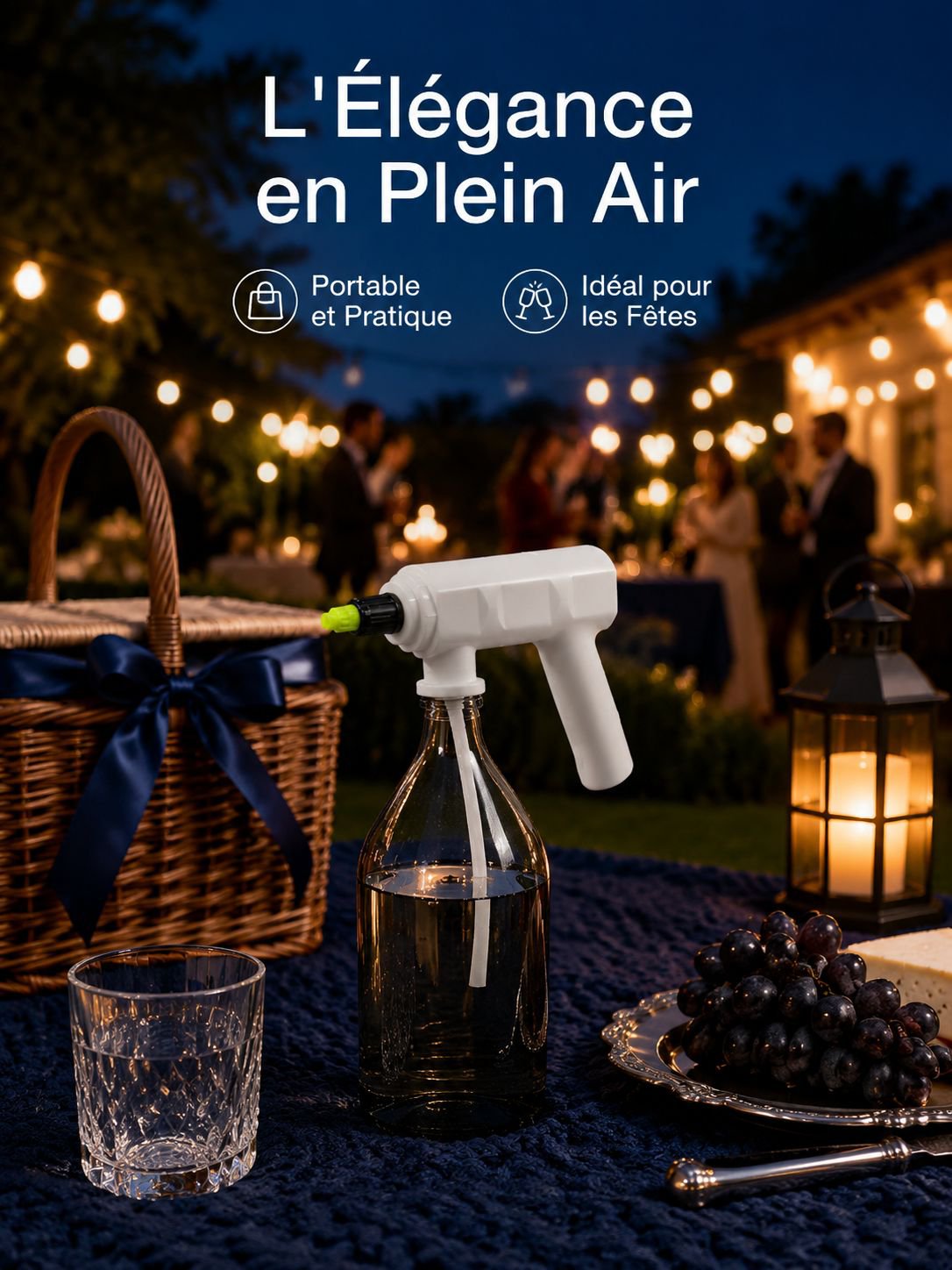 Tête de pulvérisateur électrique pour bouteille de boisson