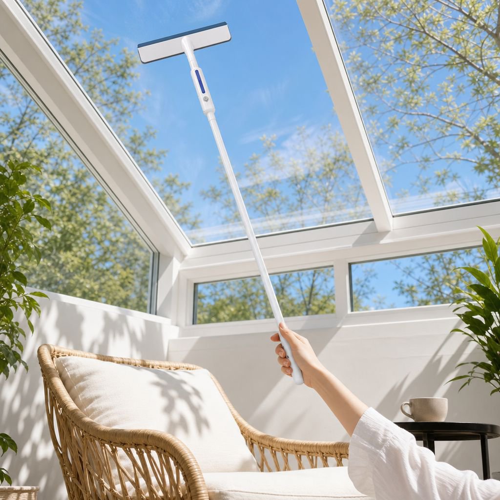 Neuer erweiterter Wasserspray, doppelseitige Reinigung, Glaswischer, Haushaltsfensterreinigung, Spez