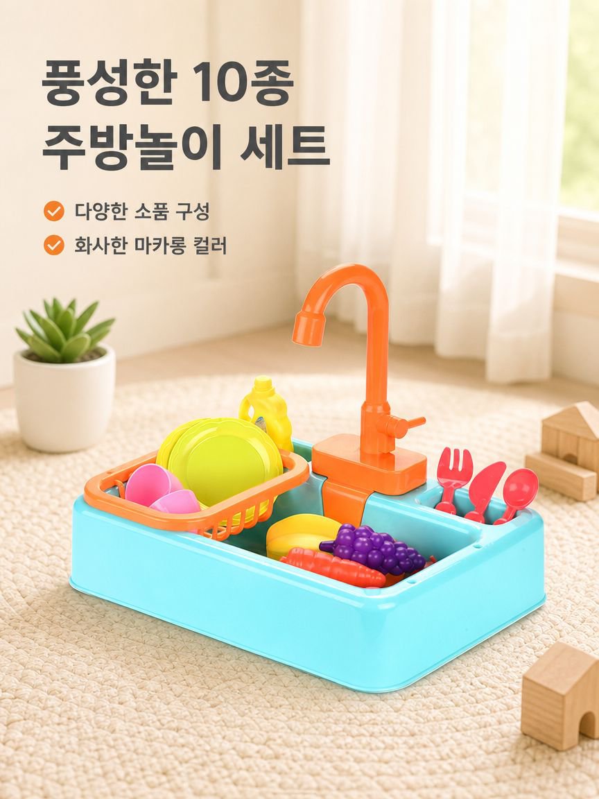 어린이 주방 설거지 장난감