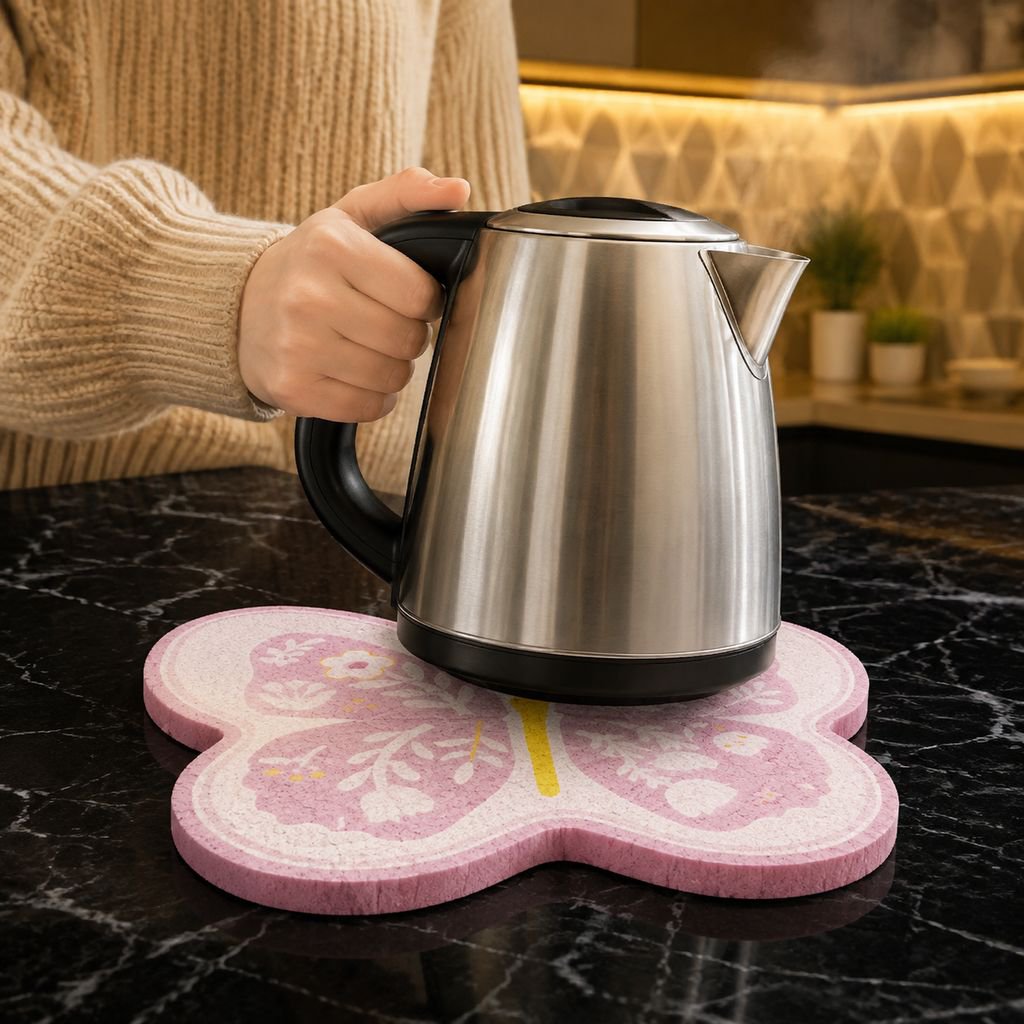 Non-slip anti-scald pad for efficient kitchen cleaning