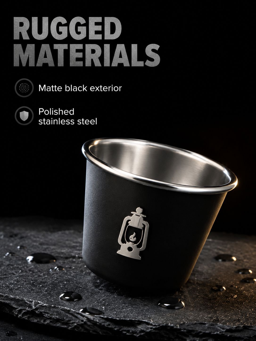 Camping gear essentials featuring stainless steel cup set