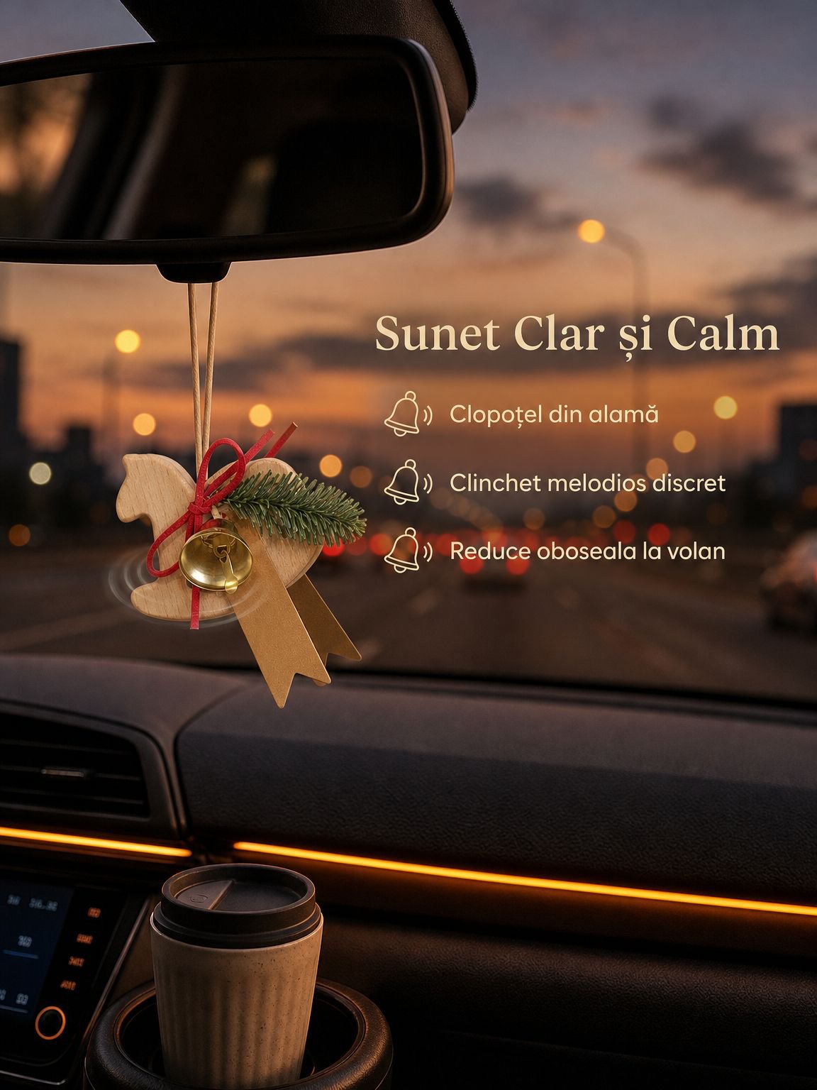 Ornament pentru oglinda retrovizoare a mașinii – Calul Troian