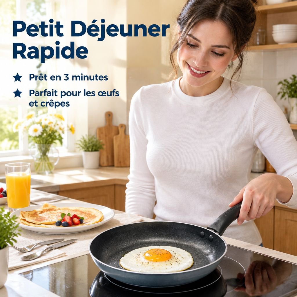 Poêle à Frire Antiadhésive Supor pour Crêpes et Œufs Gaz Induction