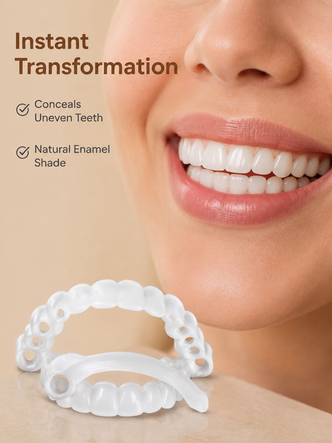 Invisible Snap-On Veneers, Easily Regain Your Charming Smile