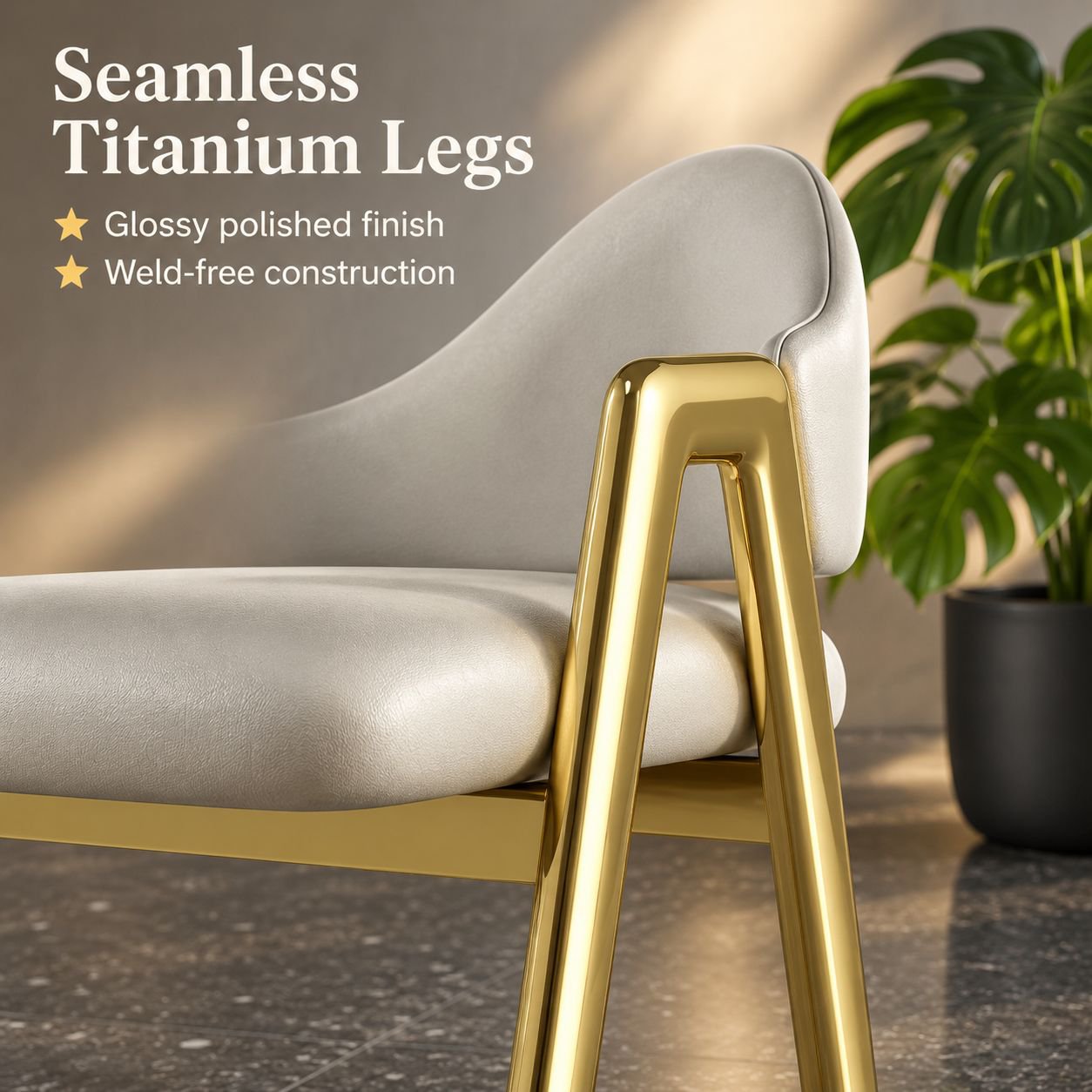 Modern Light Luxury A-Frame Chair with Backrest