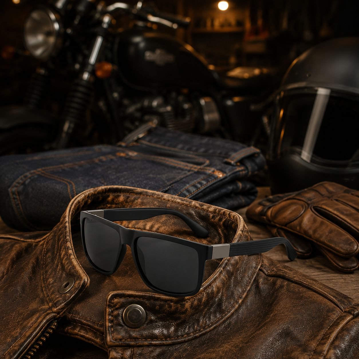 Comfortable men's sunglasses with vintage frame