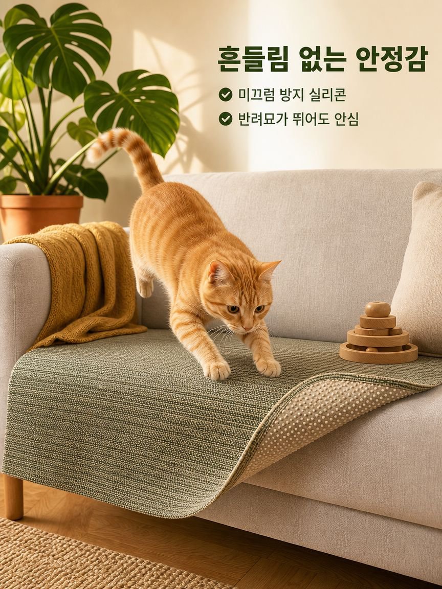 미끄럼 방지 거친 천 소파 쿠션