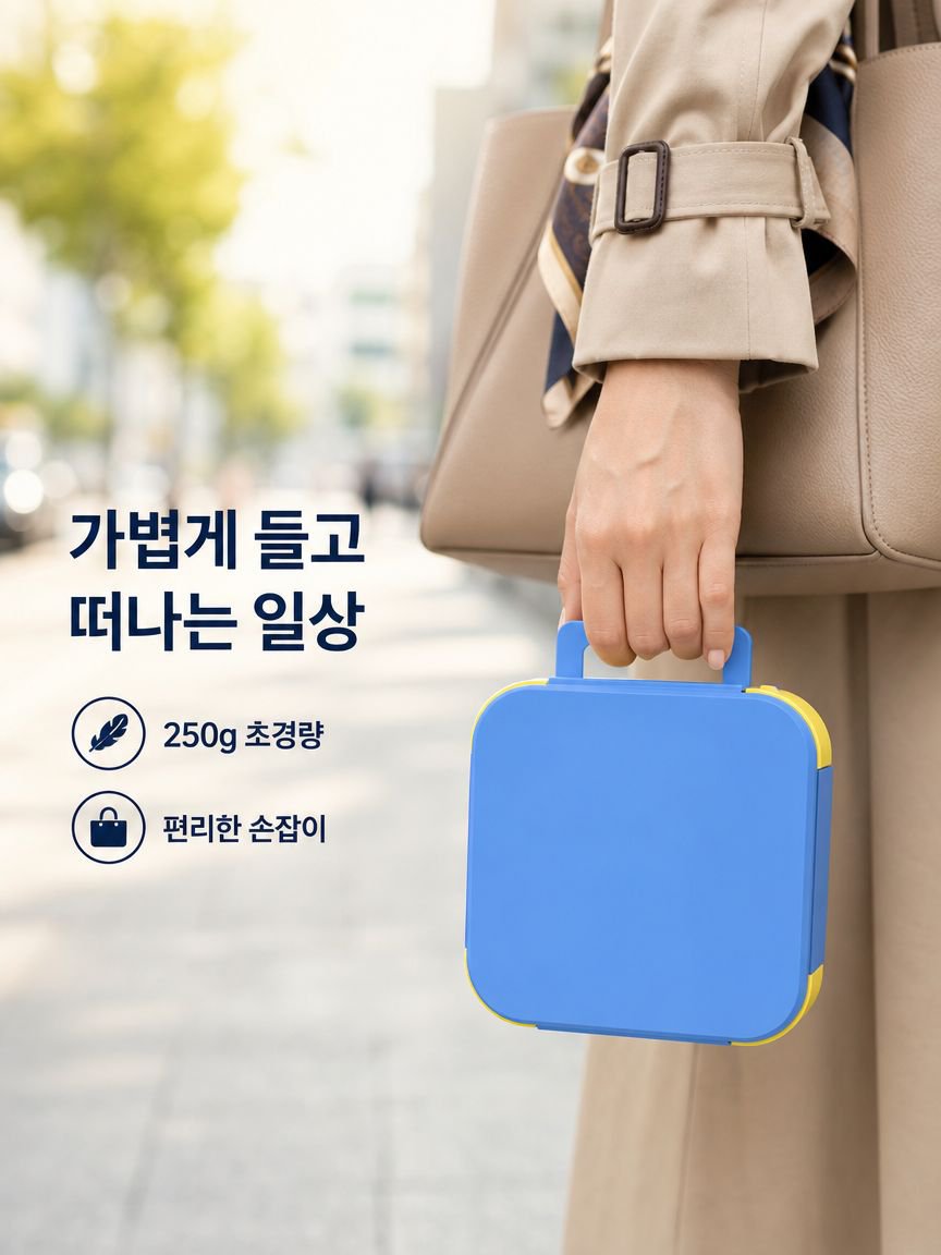 휴대용 칸막이 도시락통
