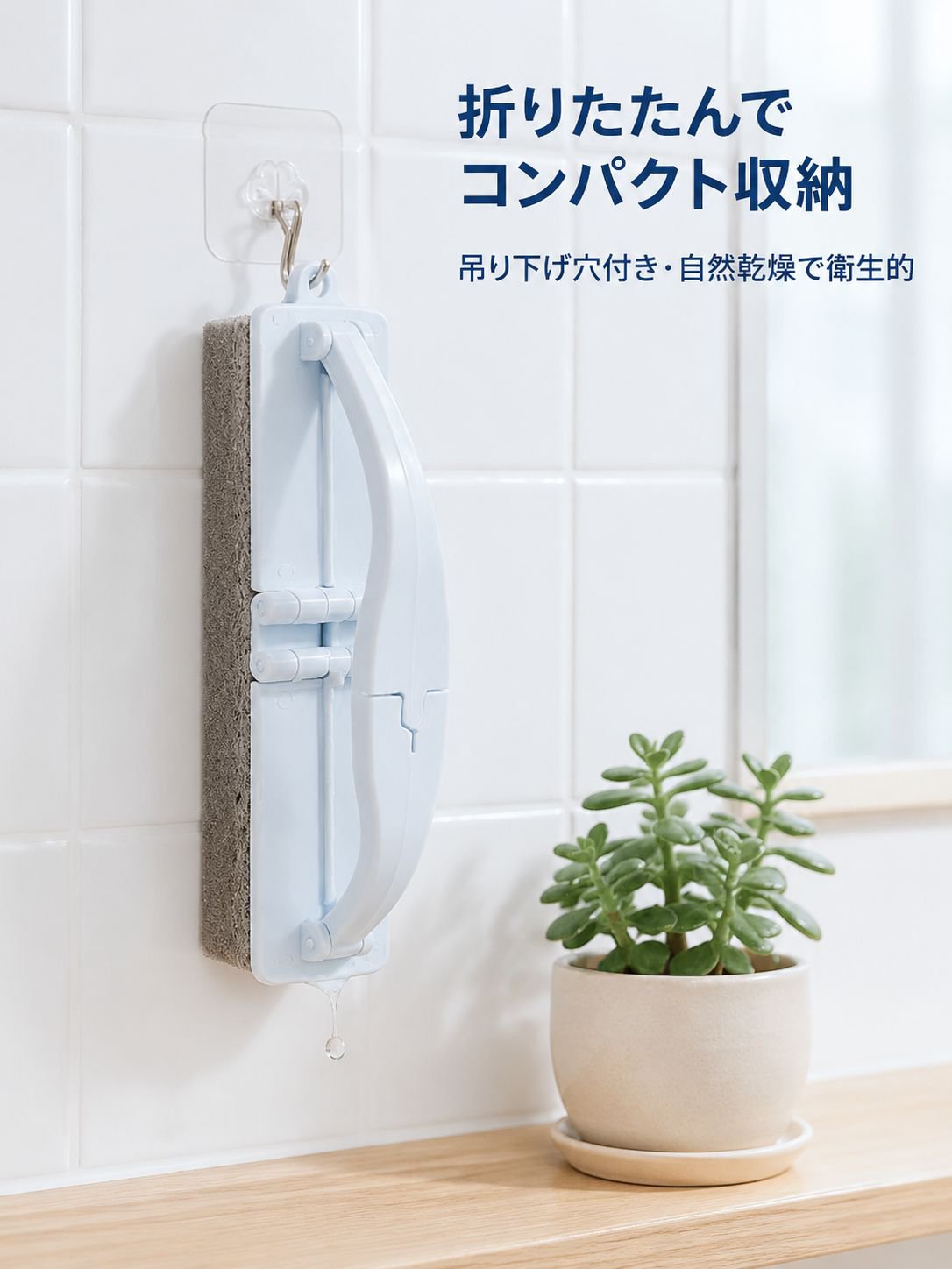 折りたたみ式ブラシスポンジ