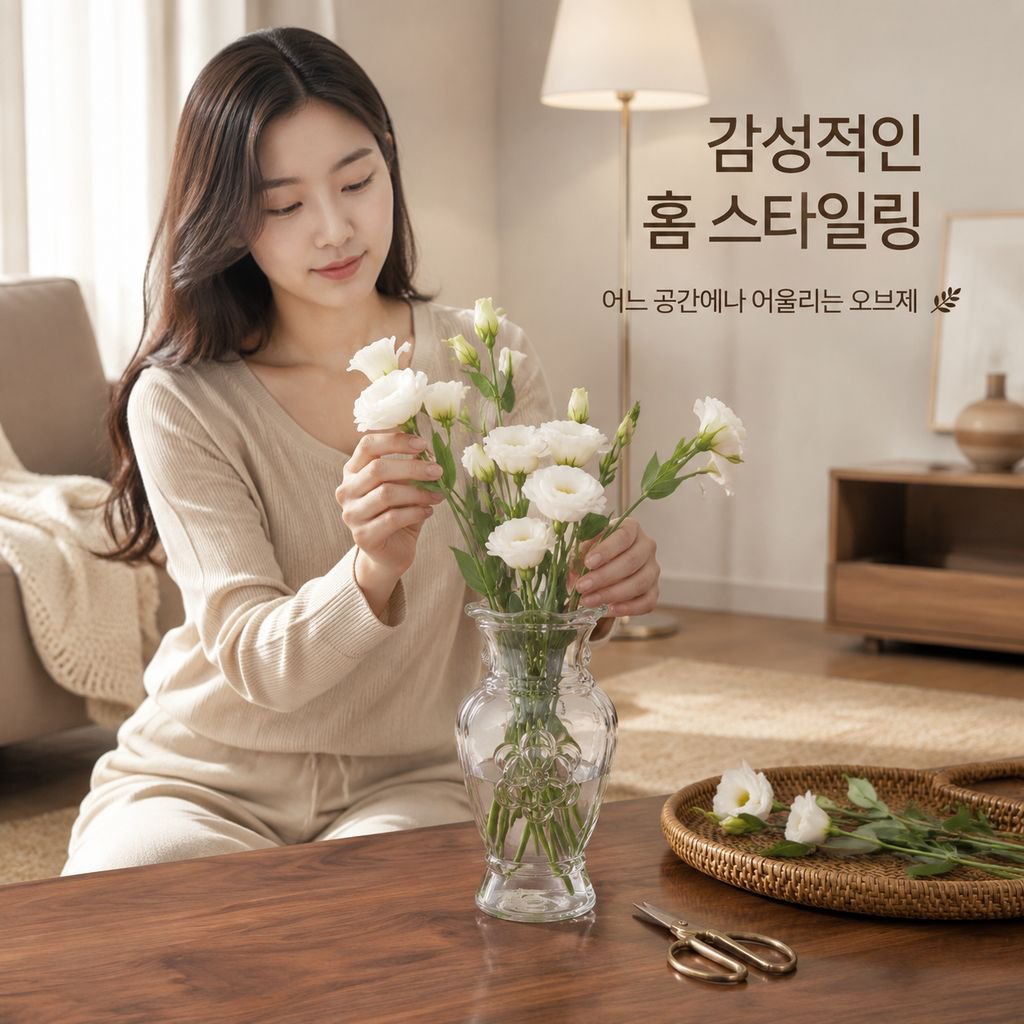 거실용 고급 유리 화병