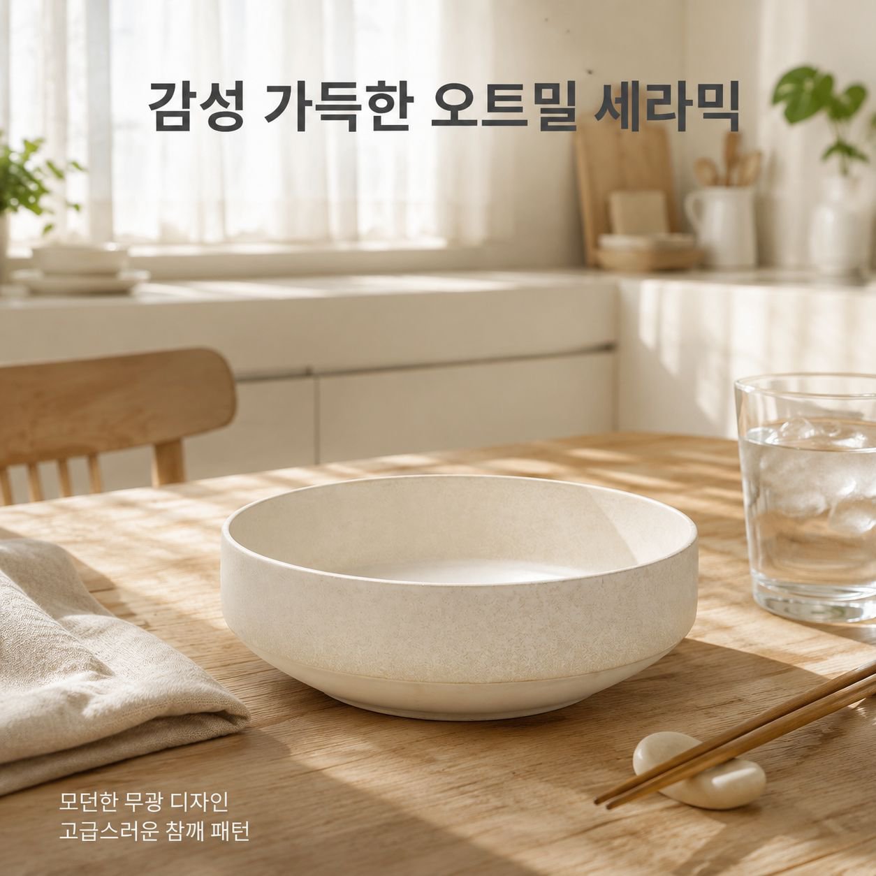 미니멀한 무광 고급 세라믹 깊은 접시
