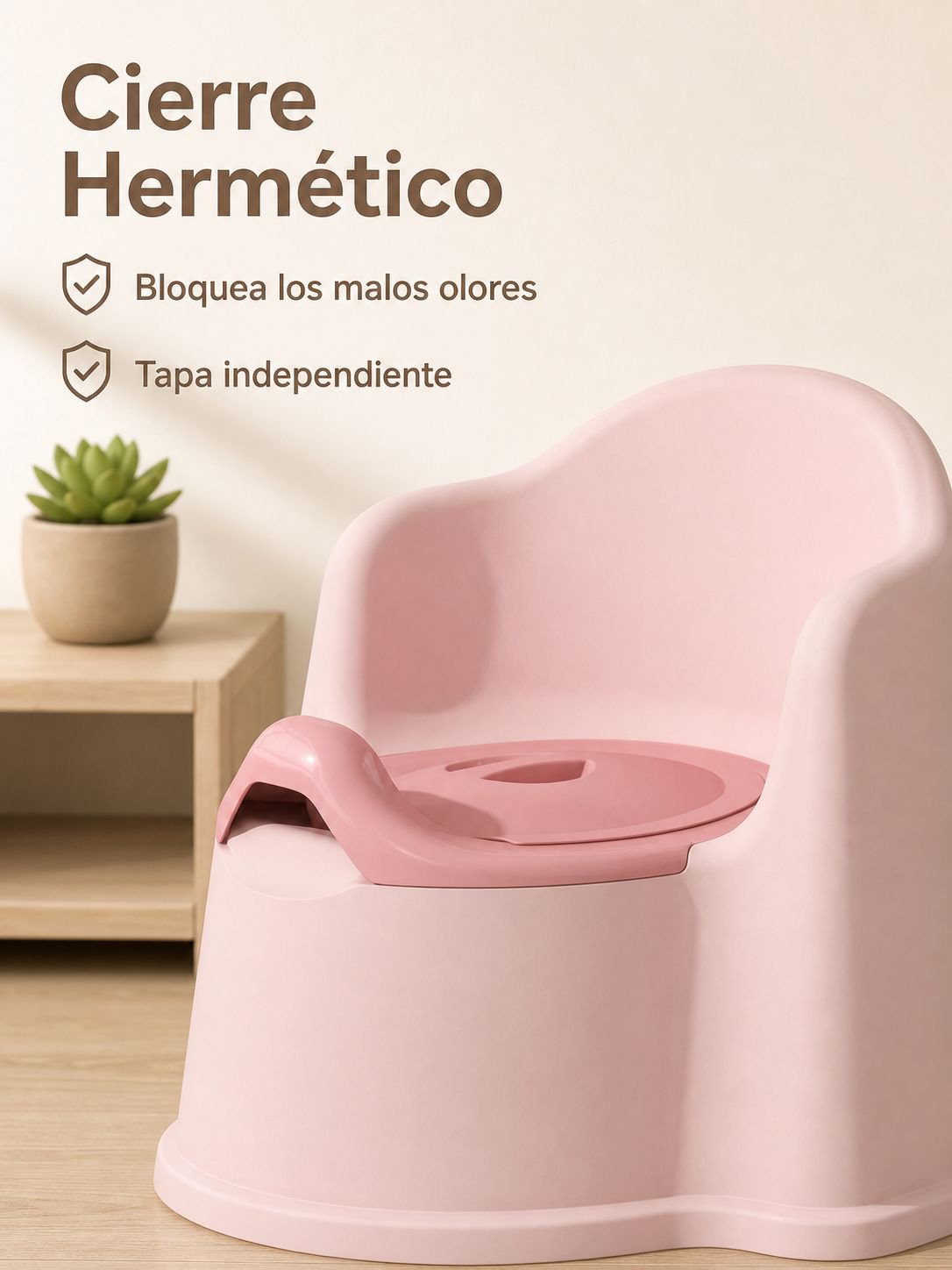 Detalle de la tapa del asiento de inodoro grueso
